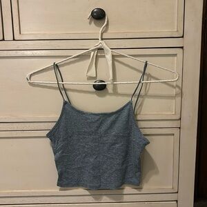 Pacsun Me to We blue cropped tank top with skinny straps